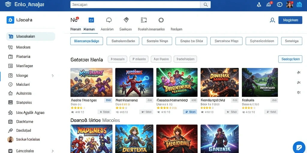 Tampilan menu utama yang menarik dan mudah dinavigasi.