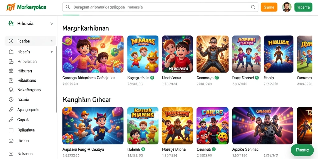Layar utama FUNGAME777 dengan pilihan permainan menarik.