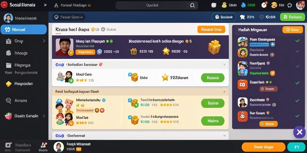 Screenshot pertama menunjukkan antarmuka permainan yang menarik.